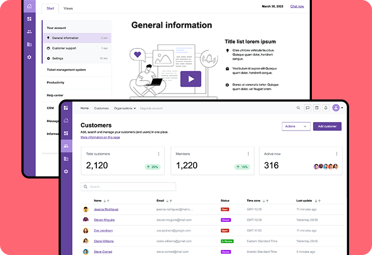Bootstrap Helpdesk template